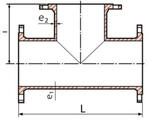 All flanged tee-Series A