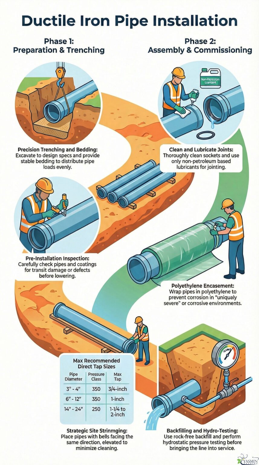 Ductile Iron Pipe Installation (A Comprehensive Guide) - Yasmin Trading