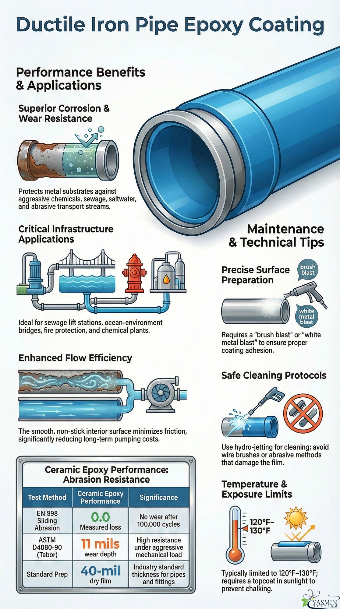 ductile pipe epoxy coating infographic