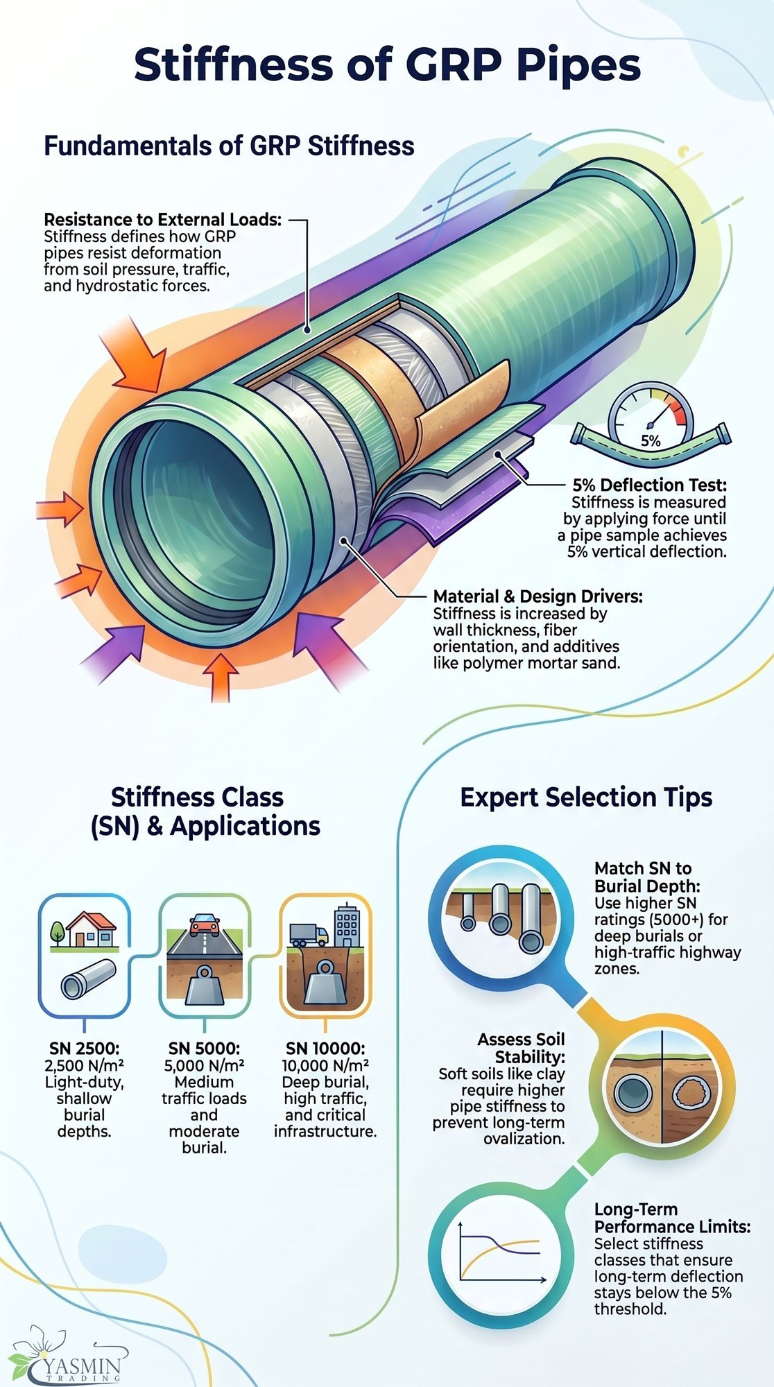 stiffness grp pipes infographic