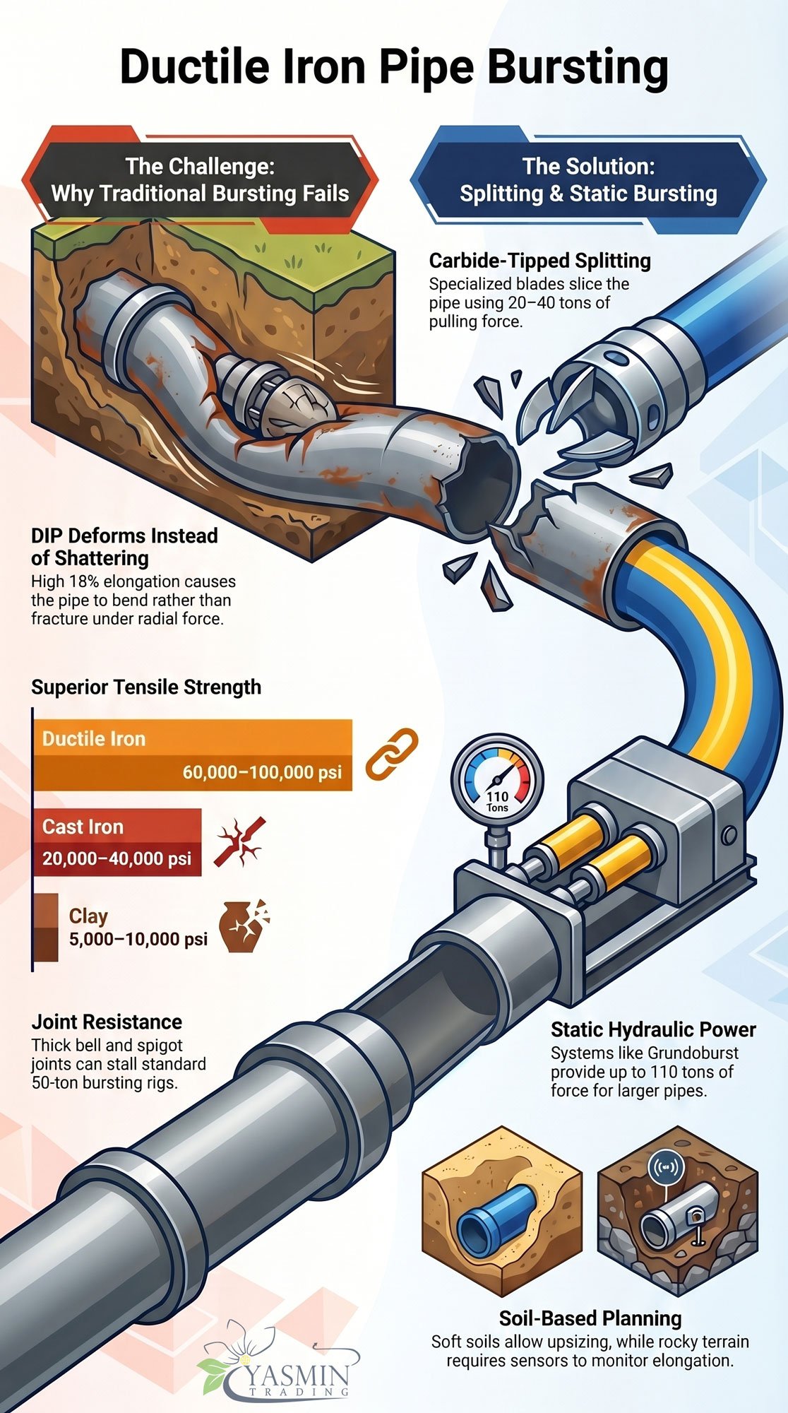 Ductile Iron Pipe Bursting infographic