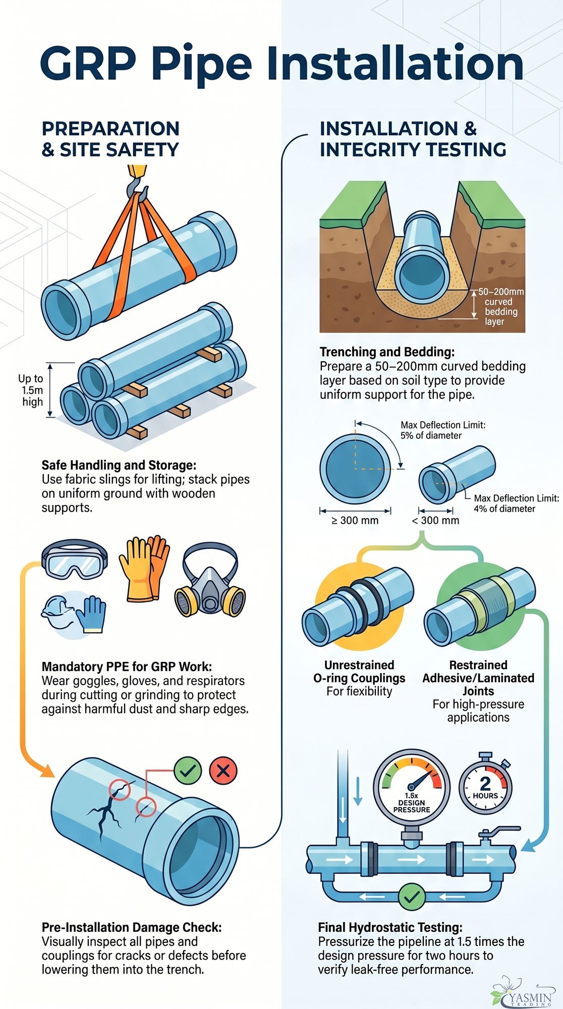GRP Pipe Installation infographic