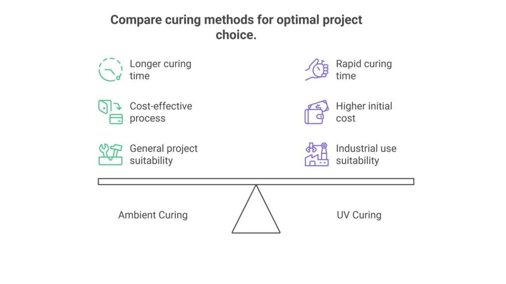 compare curing methods for optimal project choice
