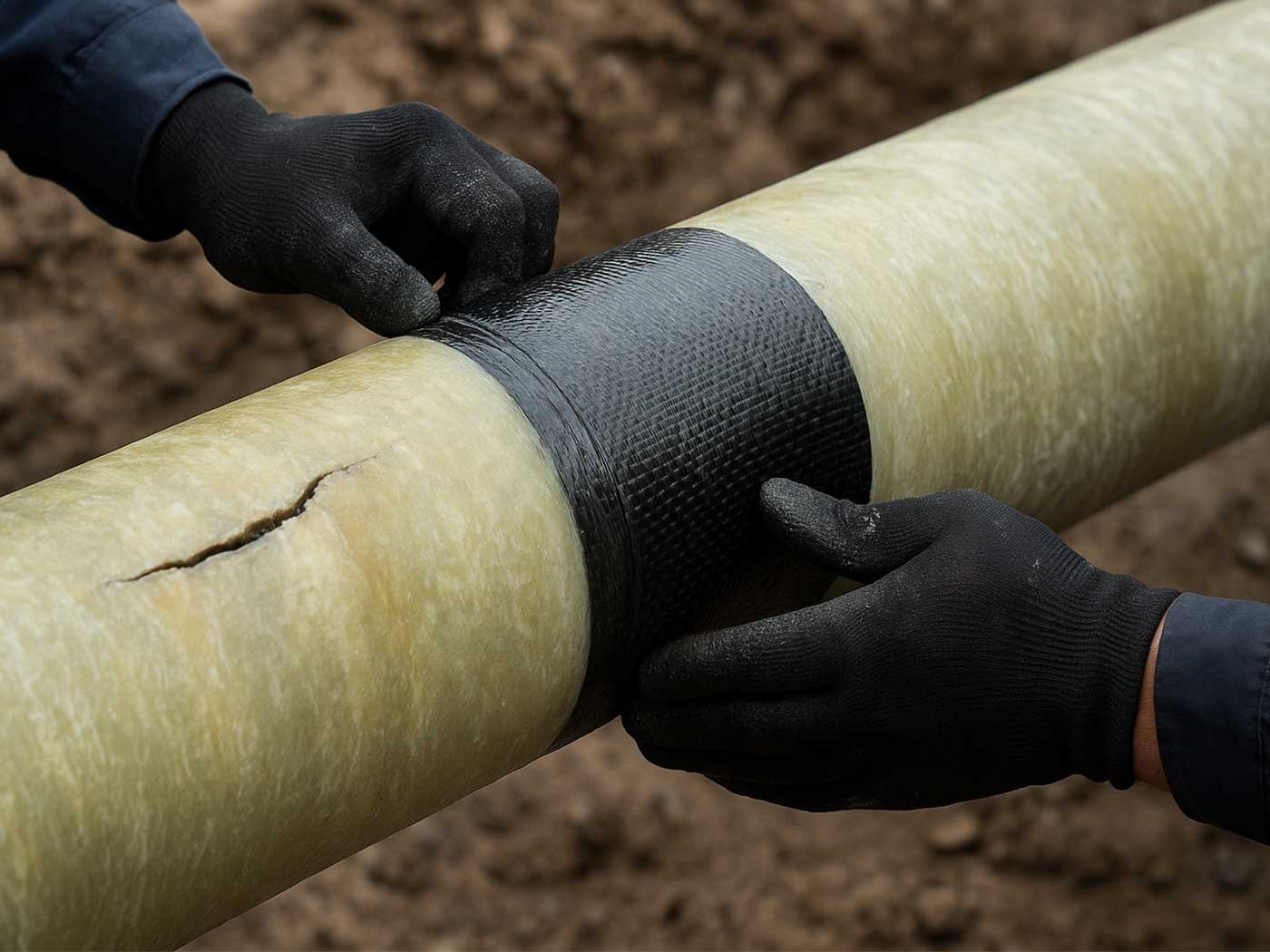 how to repair grp pipe