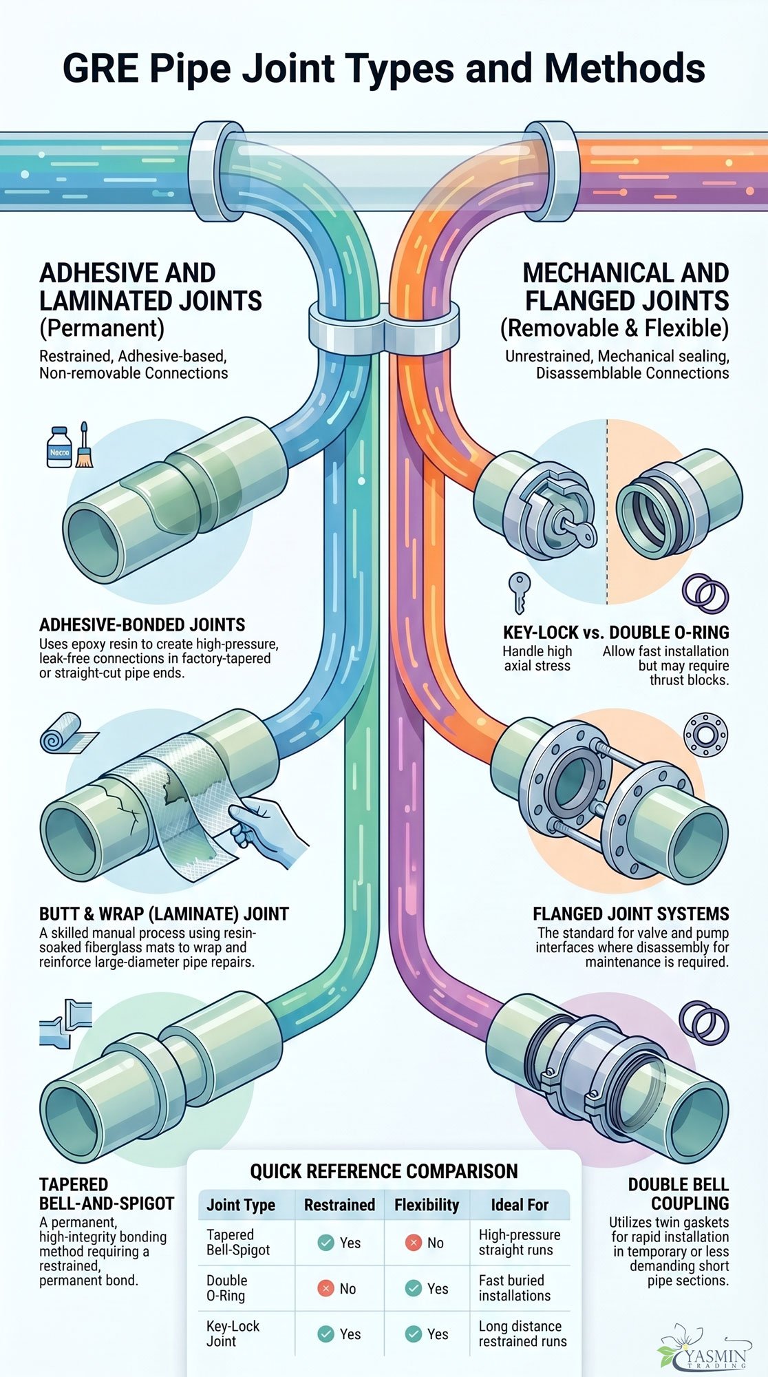gre pipe joint types infographic